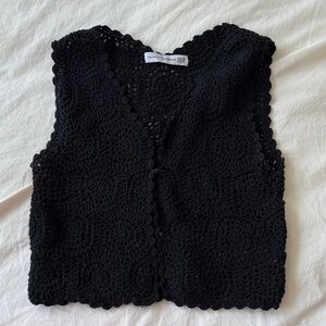 FAITHFULL THE BRAND Alejandreas crocheted cotton vest